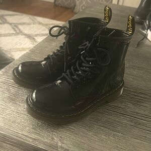 Little girl doc Martin shiny boots